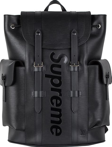 louis vuitton supreme backpack black